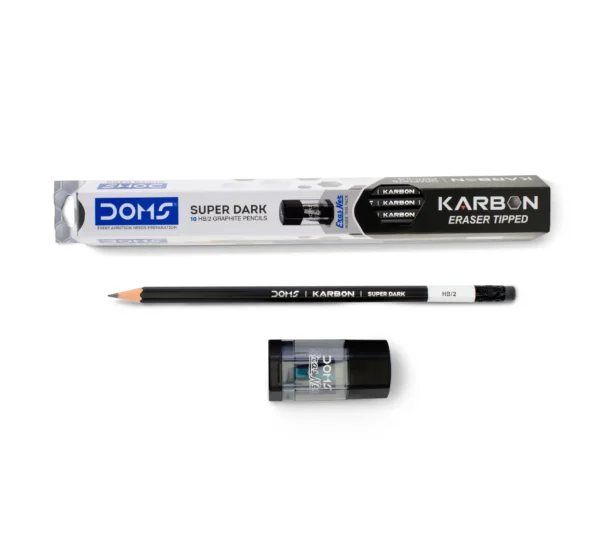 DOMS Karbon Pencil HB – Premium Writing Pencil (Pack of 10)